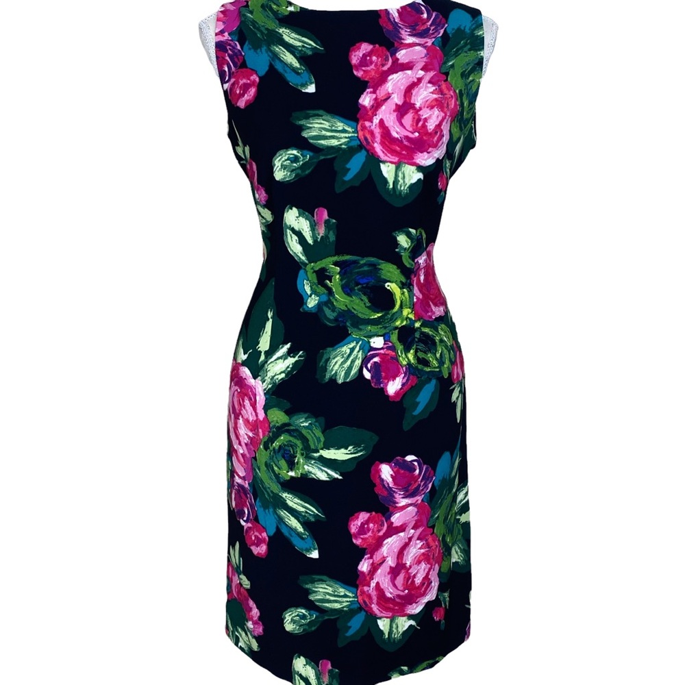 Ronni Nicole Cabbage Rose Floral Sheath Size 6